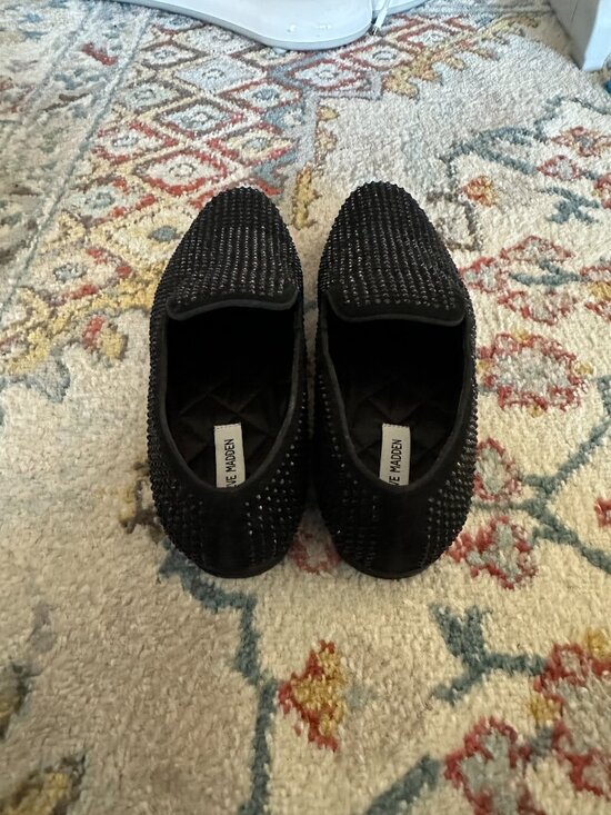 Steve Madden Black Men\'s Caviarr Rhinestone Loafers Studded 13 main image 7